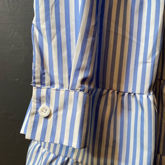 NO LABEL-Blue and White Striped Button Down Dress - Picture 10 of 16